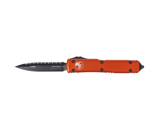 Нож Microtech Ultratech Double Edge Black Blade FS Serrator Orange (122-3OR)