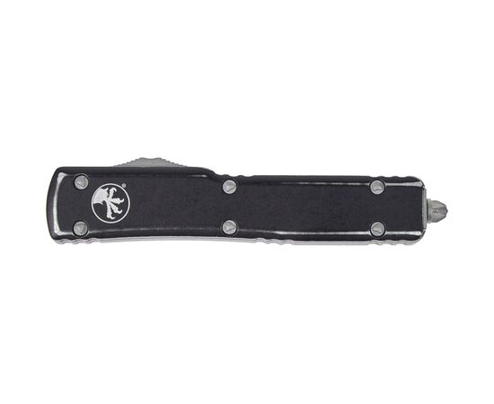 Ніж Microtech UTX-70 Double Edge Apocalyptic DFS Serrator Distressed Black (147-D12DBK), зображення 3 Ніж Microtech UTX-70 Double Edge Apocalyptic DFS Serrator Distressed Black (147-D12DBK), зображення 3