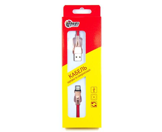 Дата кабель USB 2.0 AM to Lightning 1.0m red Dengos (NTK-L-SET-RED), изображение 3 Дата кабель USB 2.0 AM to Lightning 1.0m red Dengos (NTK-L-SET-RED), изображение 3
