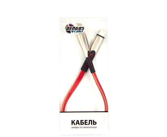 Дата кабель USB 2.0 AM to Lightning 0.25m red Dengos (PLS-L-SHRT-PLSK-RED), изображение 3 Дата кабель USB 2.0 AM to Lightning 0.25m red Dengos (PLS-L-SHRT-PLSK-RED), изображение 3
