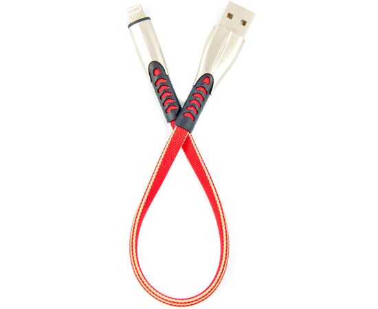 Дата кабель USB 2.0 AM to Lightning 0.25m red Dengos (PLS-L-SHRT-PLSK-RED)