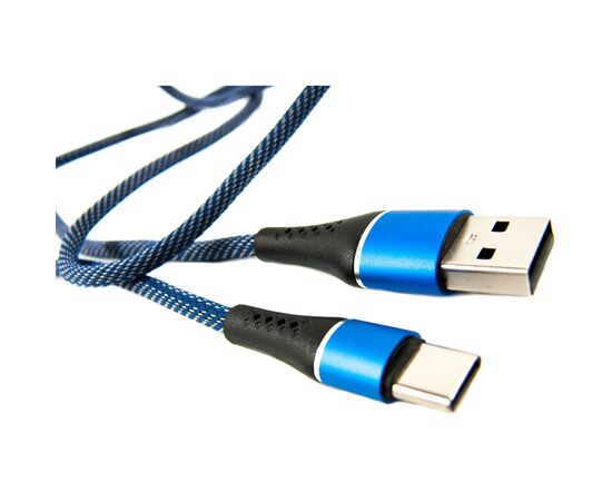 Дата кабель USB 2.0 AM to Type-C 1.0m blue Dengos (NTK-TC-MT-JEANS), изображение 3 Дата кабель USB 2.0 AM to Type-C 1.0m blue Dengos (NTK-TC-MT-JEANS), изображение 3