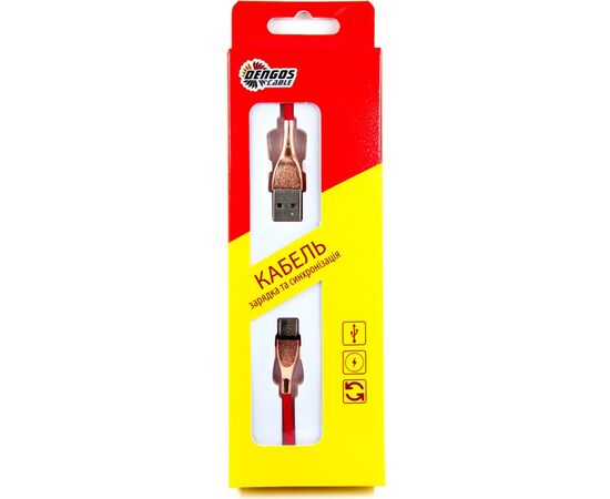 Дата кабель USB 2.0 AM to Type-C 1.0m red Dengos (NTK-TC-SET-RED), изображение 3 Дата кабель USB 2.0 AM to Type-C 1.0m red Dengos (NTK-TC-SET-RED), изображение 3