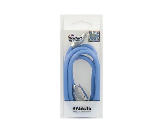 Дата кабель USB 2.0 AM to Type-C 1.0m blue Dengos (PLS-TC-NS-BLUE), изображение 2 Дата кабель USB 2.0 AM to Type-C 1.0m blue Dengos (PLS-TC-NS-BLUE), изображение 2