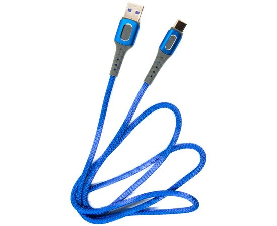 Дата кабель USB 2.0 AM to Type-C 1.0m blue Dengos (NTK-TC-LP-BLUE), изображение 2 Дата кабель USB 2.0 AM to Type-C 1.0m blue Dengos (NTK-TC-LP-BLUE), изображение 2