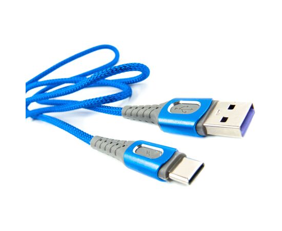 Дата кабель USB 2.0 AM to Type-C 1.0m blue Dengos (NTK-TC-LP-BLUE), изображение 3 Дата кабель USB 2.0 AM to Type-C 1.0m blue Dengos (NTK-TC-LP-BLUE), изображение 3