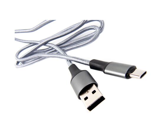 Дата кабель USB 2.0 AM to Type-C 1.0m gray Dengos (NTK-TC-MT-GREY), изображение 3 Дата кабель USB 2.0 AM to Type-C 1.0m gray Dengos (NTK-TC-MT-GREY), изображение 3