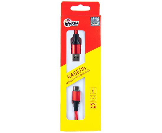 Дата кабель USB 2.0 AM to Type-C 1.0m red Dengos (NTK-TC-MT-RED), изображение 5 Дата кабель USB 2.0 AM to Type-C 1.0m red Dengos (NTK-TC-MT-RED), изображение 5