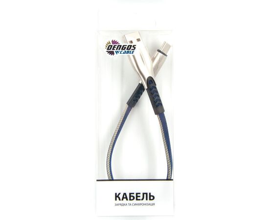 Дата кабель USB 2.0 AM to Type-C 0.25m blue Dengos (PLS-TC-SHRT-PLSK-BLUE), изображение 4 Дата кабель USB 2.0 AM to Type-C 0.25m blue Dengos (PLS-TC-SHRT-PLSK-BLUE), изображение 4