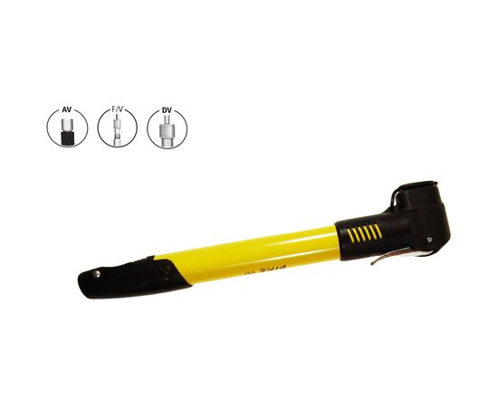 Велосипедный насос Good Bike Dual Alu Yellow (92518Y-IS), изображение 2 Велосипедный насос Good Bike Dual Alu Yellow (92518Y-IS), изображение 2