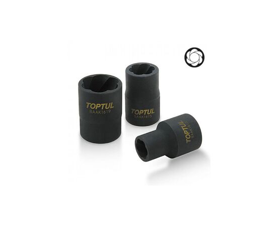 Екстрактор Toptul головка для пошкоджених болтів 1/2" 19мм (BAAK1619)