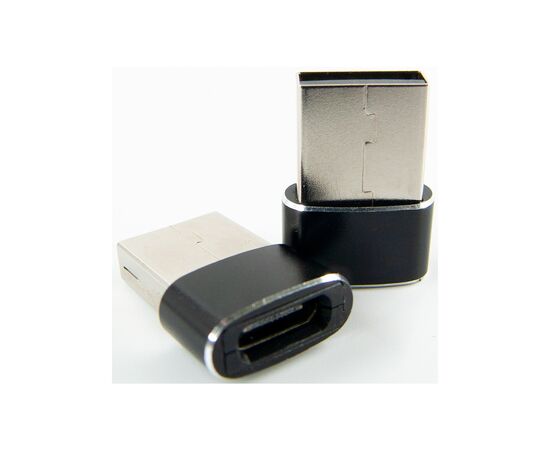 Перехідник Type-C (male) to USB (female) black Dengos (ADP-021), зображення 2