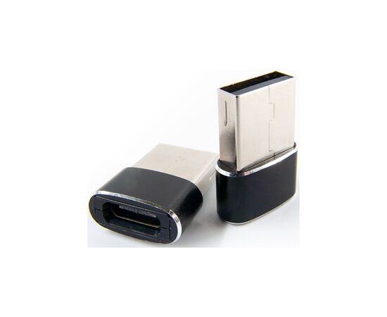 Перехідник Type-C (male) to USB (female) black Dengos (ADP-021), зображення 3