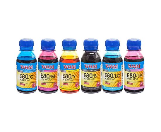 Чернила WWM EPSON L800 B/Y/M/LM/LC 6х100г (E80SET-2)