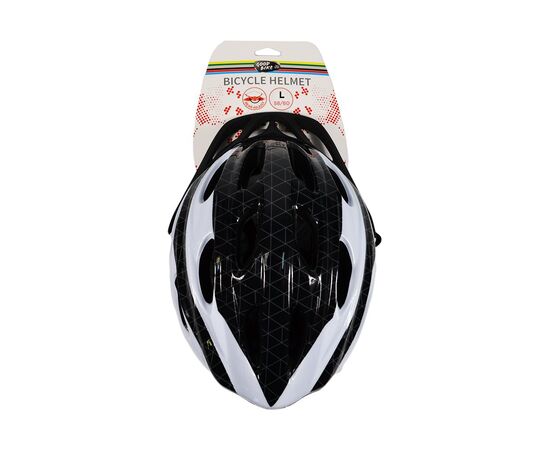 Шлем Good Bike L 58-60 см Black/White (88855/4-IS), изображение 6 Шлем Good Bike L 58-60 см Black/White (88855/4-IS), изображение 6