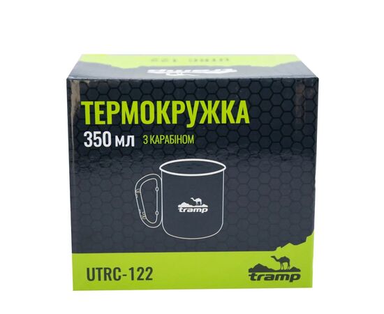 Чашка туристическая Tramp 350 мл с карабином Olive (UTRC-122-olive), изображение 3 Чашка туристическая Tramp 350 мл с карабином Olive (UTRC-122-olive), изображение 3