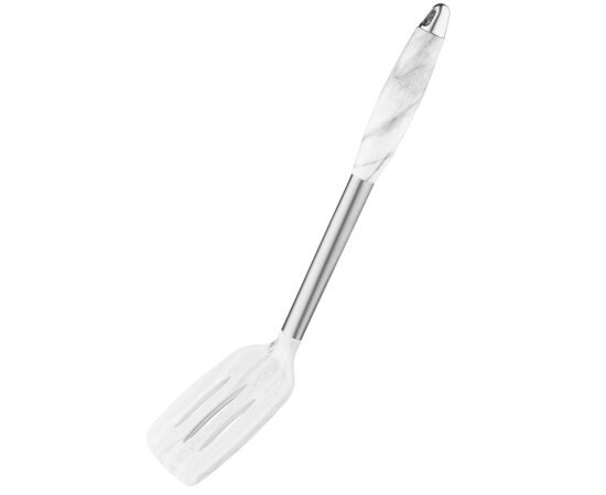 Лопатка кухонная Ardesto Gemini Marmo Slit Steel/Silicon (AR2142MS)