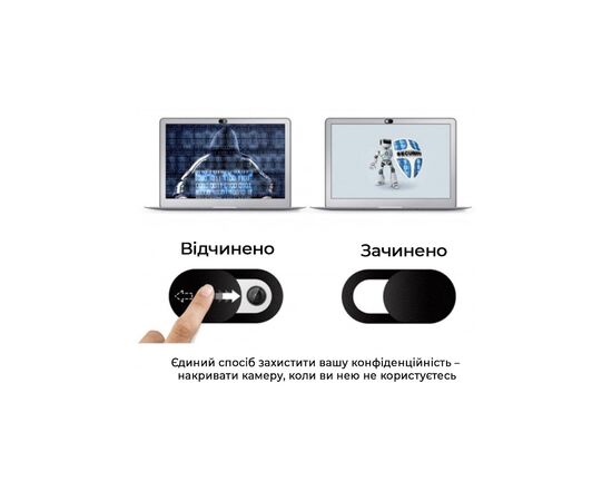 Захисна шторка для веб-камери ноутбука, телефона (наклейка) SampleZone (SZ-001), зображення 2 Захисна шторка для веб-камери ноутбука, телефона (наклейка) SampleZone (SZ-001), зображення 2