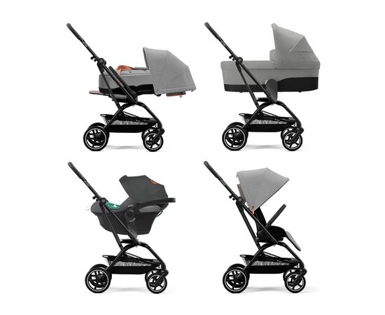 Коляска Cybex Eezy S Twist+ 2 BLK Lava Grey (с бампером) (522003769), изображение 6 Коляска Cybex Eezy S Twist+ 2 BLK Lava Grey (с бампером) (522003769), изображение 6