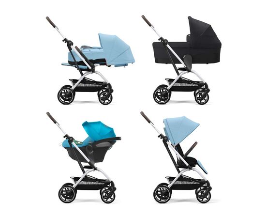 Коляска Cybex Eezy S Twist+ 2 SLV Beach Blue (с бампером) (522001117), изображение 6 Коляска Cybex Eezy S Twist+ 2 SLV Beach Blue (с бампером) (522001117), изображение 6