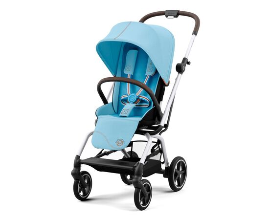 Коляска Cybex Eezy S Twist+ 2 SLV Beach Blue (с бампером) (522001117)