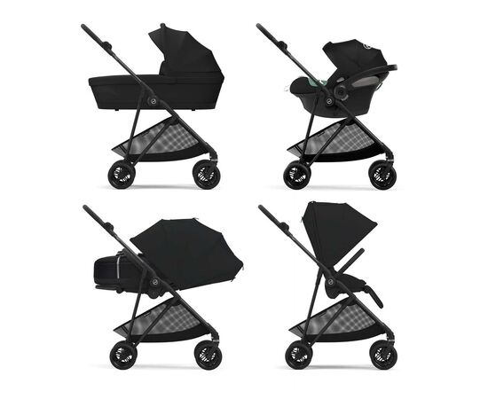Коляска Cybex Melio Carbon Moon Black (з бампером) (522002639), зображення 10