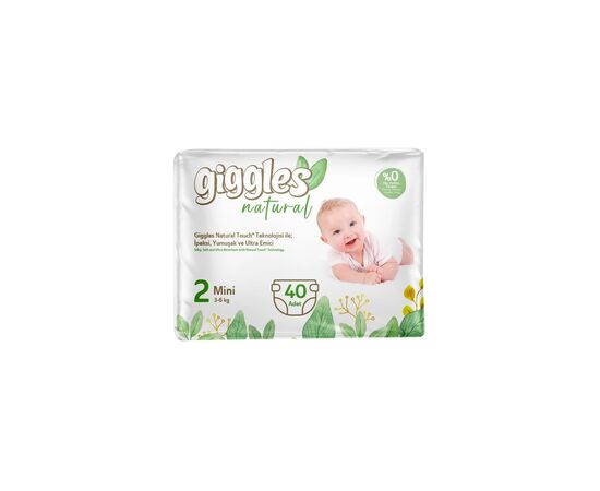 Підгузок Giggles Natural 2 Mini 3-6 кг 40 шт (8680131206384)