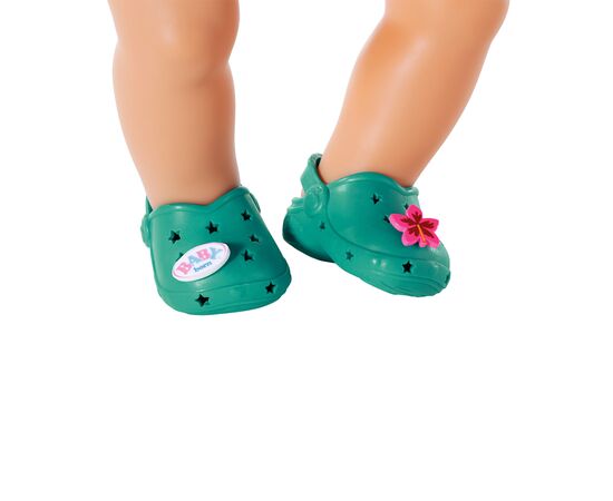Аксессуар к кукле Zapf Обувь для куклы Baby Born - Cандалии с значками (зеленые) (831809-1), изображение 2 Аксессуар к кукле Zapf Обувь для куклы Baby Born - Cандалии с значками (зеленые) (831809-1), изображение 2