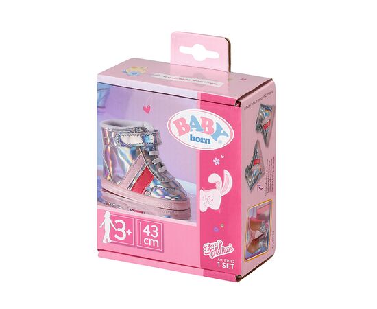 Аксессуар к кукле Zapf Обувь для куклы Baby Born - Серебряные кроссовки (831762), изображение 3 Аксессуар к кукле Zapf Обувь для куклы Baby Born - Серебряные кроссовки (831762), изображение 3
