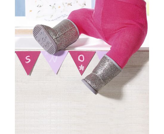 Аксессуар к кукле Zapf Обувь для куклы Baby Born - Серебристые сапожки (824573-1), изображение 4 Аксессуар к кукле Zapf Обувь для куклы Baby Born - Серебристые сапожки (824573-1), изображение 4