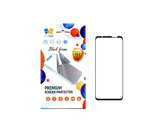 Стекло защитное Drobak Asus Rog Phone 6D Black Frame A+ (717164)