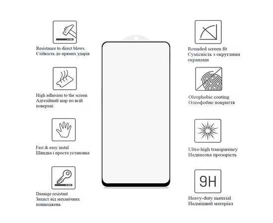 Скло захисне Drobak Motorola G13 Black Frame A+ (717145), зображення 2 Скло захисне Drobak Motorola G13 Black Frame A+ (717145), зображення 2