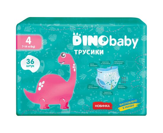Подгузник Dino Baby Размер 4 (7-14 кг) 36 шт (4823098413950)