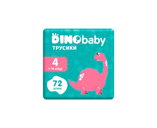 Подгузник Dino Baby Размер 4 (7-14 кг) (2 пачки по 36 шт) 72 шт (2000998939571)