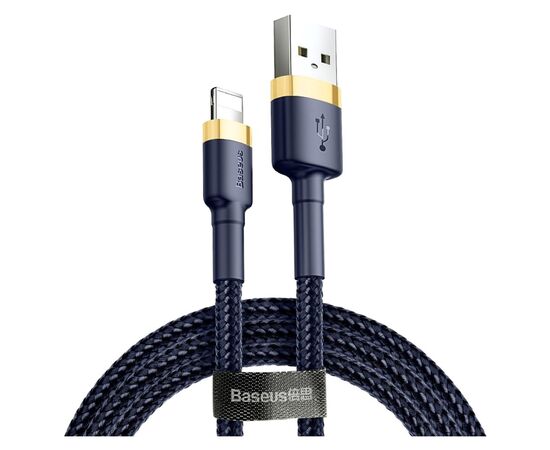 Дата кабель USB 2.0 AM to Lightning 1.0m 2.4A Cafule Blue-Gold Baseus (CALKLF-BV3)