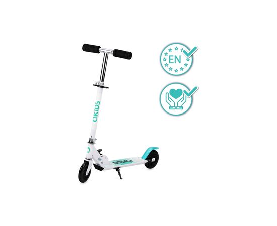 Самокат Qkids Flo Blue/Black (5900495895202) (HUBA00012), зображення 6 Самокат Qkids Flo Blue/Black (5900495895202) (HUBA00012), зображення 6