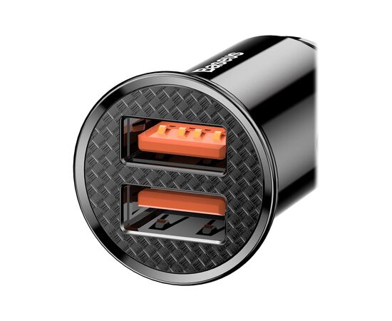 Зарядное устройство Baseus Circular Plastic А+А 30W 2 USB Black (CCALL-YD01), изображение 2 Зарядное устройство Baseus Circular Plastic А+А 30W 2 USB Black (CCALL-YD01), изображение 2