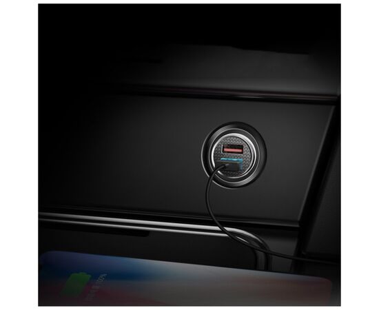 Зарядное устройство Baseus Circular Plastic А+А 30W 2 USB Black (CCALL-YD01), изображение 4 Зарядное устройство Baseus Circular Plastic А+А 30W 2 USB Black (CCALL-YD01), изображение 4