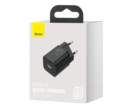Зарядное устройство Baseus Super Si Quick Charger 1C 25W Black (CCSP020101), изображение 5 Зарядное устройство Baseus Super Si Quick Charger 1C 25W Black (CCSP020101), изображение 5