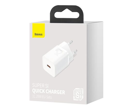 Зарядное устройство Baseus Super Si Quick Charger 1C White (CCSP020102), изображение 5 Зарядное устройство Baseus Super Si Quick Charger 1C White (CCSP020102), изображение 5