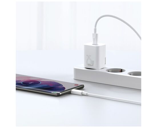 Зарядное устройство Baseus Super Si Quick Charger 1C White (CCSP020102), изображение 7 Зарядное устройство Baseus Super Si Quick Charger 1C White (CCSP020102), изображение 7