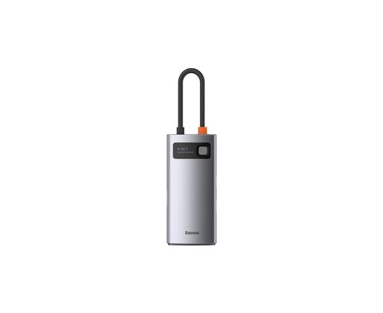 Концентратор Baseus Metal Gleam Series 4-in-1 Multifunctional Gray (CAHUB-CY0G), изображение 2 Концентратор Baseus Metal Gleam Series 4-in-1 Multifunctional Gray (CAHUB-CY0G), изображение 2