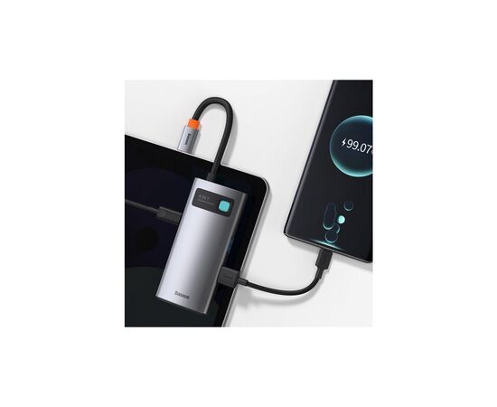 Концентратор Baseus Metal Gleam Series 4-in-1 Multifunctional Gray (CAHUB-CY0G), изображение 4 Концентратор Baseus Metal Gleam Series 4-in-1 Multifunctional Gray (CAHUB-CY0G), изображение 4