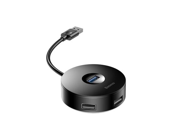 Концентратор Baseus Round box HUB adapter (USB3.0 to USB3.0*1+USB2.0*3) Black (CAHUB-F01), изображение 2 Концентратор Baseus Round box HUB adapter (USB3.0 to USB3.0*1+USB2.0*3) Black (CAHUB-F01), изображение 2