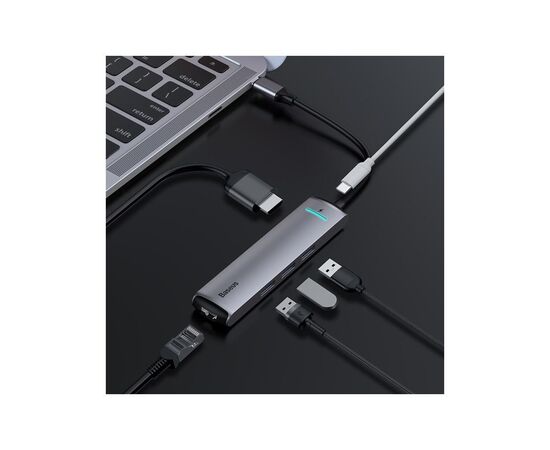 Концентратор Baseus CAHUB-J0G Space Grey (CAHUB-J0G), изображение 8 Концентратор Baseus CAHUB-J0G Space Grey (CAHUB-J0G), изображение 8