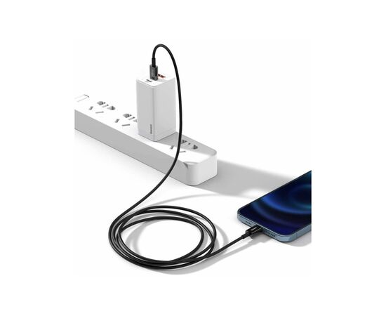 Дата кабель USB-C to Lightning 1.0m 20W Superior Series Black Baseus (CATLYS-A01), изображение 5 Дата кабель USB-C to Lightning 1.0m 20W Superior Series Black Baseus (CATLYS-A01), изображение 5
