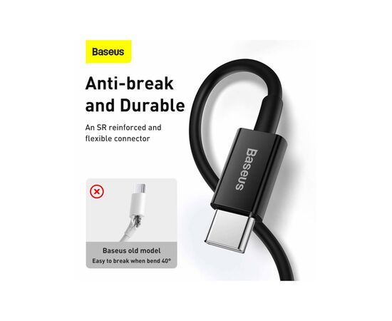 Дата кабель USB-C to Lightning 1.0m 20W Superior Series Black Baseus (CATLYS-A01), изображение 7 Дата кабель USB-C to Lightning 1.0m 20W Superior Series Black Baseus (CATLYS-A01), изображение 7