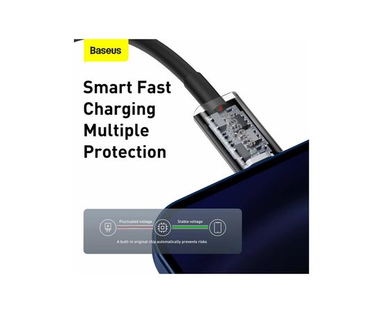 Дата кабель USB-C to Lightning 1.0m 20W Superior Series Black Baseus (CATLYS-A01), изображение 9 Дата кабель USB-C to Lightning 1.0m 20W Superior Series Black Baseus (CATLYS-A01), изображение 9