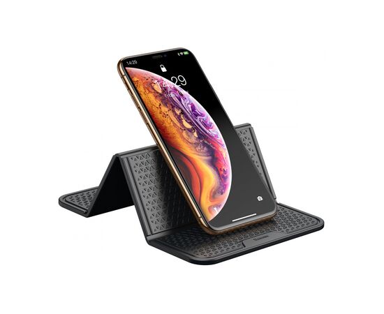 Универсальный автодержатель Baseus Folding Bracket Antiskid Pad Black (SUWNT-01), изображение 2 Универсальный автодержатель Baseus Folding Bracket Antiskid Pad Black (SUWNT-01), изображение 2