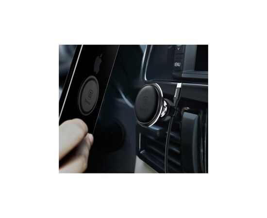Универсальный автодержатель Baseus Magnetic Air Vent Car Mount Holder Black (SUGX-A01), изображение 7 Универсальный автодержатель Baseus Magnetic Air Vent Car Mount Holder Black (SUGX-A01), изображение 7